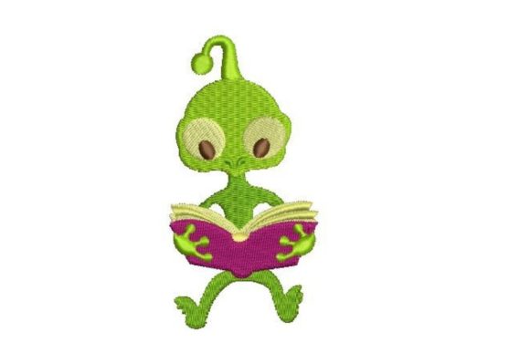 Alien Reading a Book Embroidery Design Review