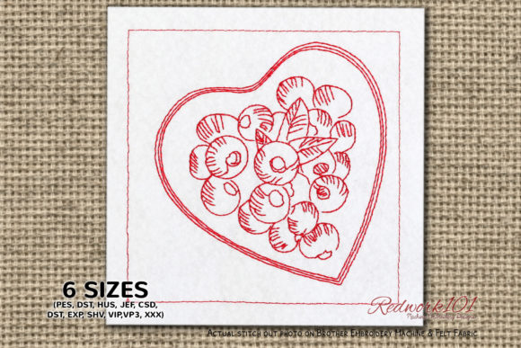 Blueberries in Heart Box Embroidery Review