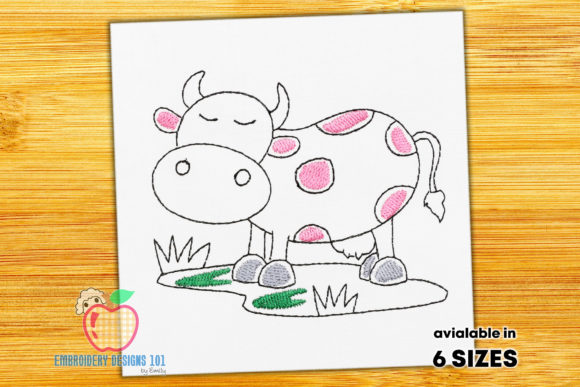 Creative Fabrica Cartoon Cow Standing on Grass Review