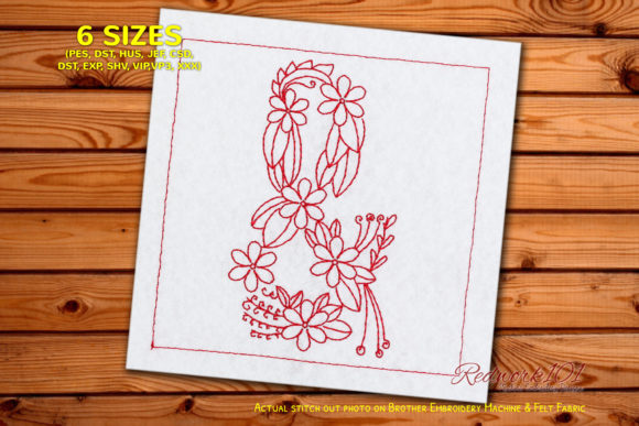 Floral Ampersand Redwork: A Seller's Review