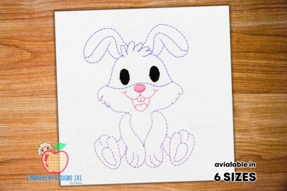 Smiling Bunny Running Line