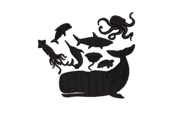 Underwater Animal Silhouettes